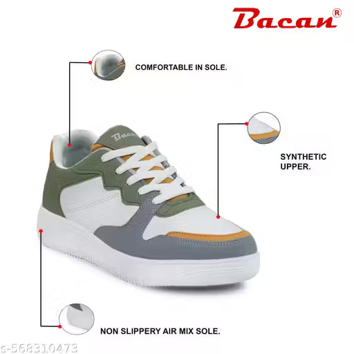 Bacan Trendy Multicolored Casual Sneakers For Men